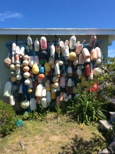 Bouy wall in Hope Town, Bahamas